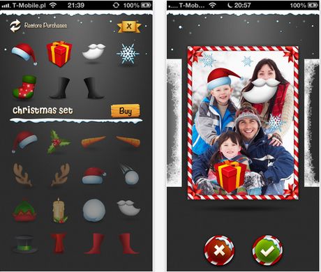 Inviamo le cartoline di Natale con Xmas Camera per iPhone [free]