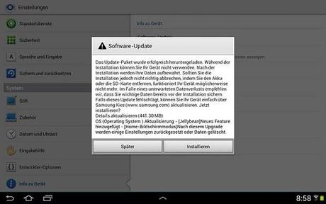 Jelly Bean 4.1.1 arriva su Galaxy Note 10.1 òlpo