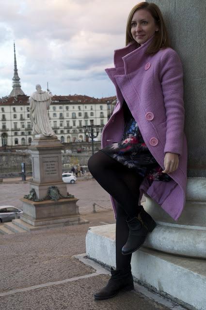 Love Torino with my pink coat!