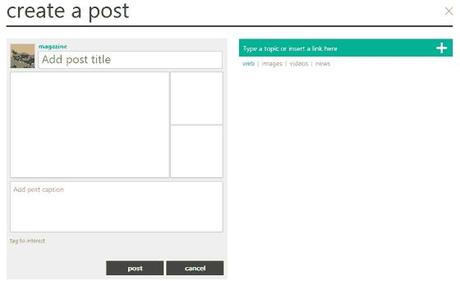 Form per pubblicare Post su Socl