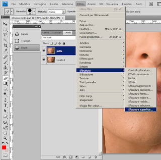 Ritoccare la pelle del viso con Photoshop - Pennello Correttivo, Filtro Sfocatura Superficie e Maschere di Livello