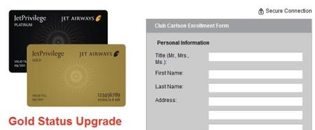 Status Elite Club Carlson Gold gratis!