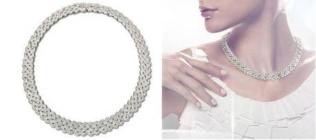 375 €. E' importante ma meraviglioso il collier di cristalli bianchi di Swarovski. Io lo amo.