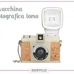 Lomography Diana F+Cuvèe Prestige macchina fotografica rivestita in sughero con flash incluso. Scatta immagini su pellicole 120. Prezzo 99 euro.