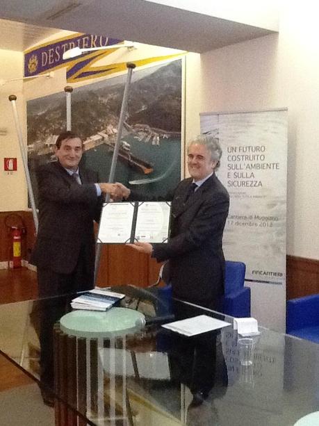 Fincantieri: lo stabilimento di Muggiano riceve dal RINA la certificazione ISO 14001