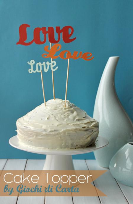 cake topper and white chocolate cake