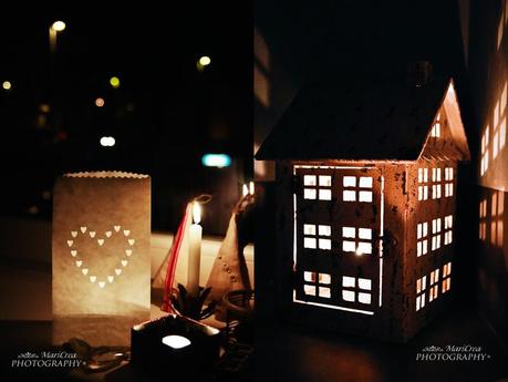 Luci di Natale-lanterne e candele candele e lanterne di Natale