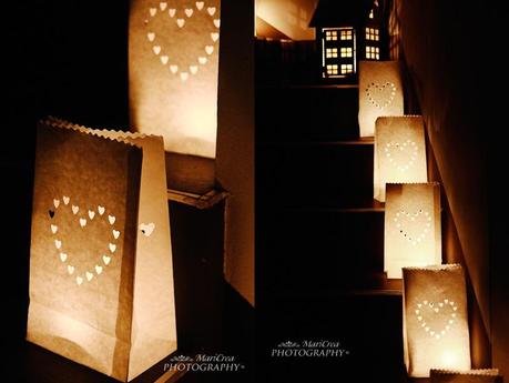 Lanterne e candele natalizie Luci di Natale, lanterne di carta