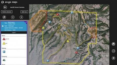 ArcGisMaps app per Windows 8, per tablet pc e computer, potrete vedere le mappe Esri base sui server Bing : Elenco Apps per Windows 8 arcgismap1.jpg
