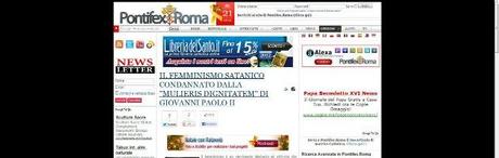 Pontifex sul femminicidio