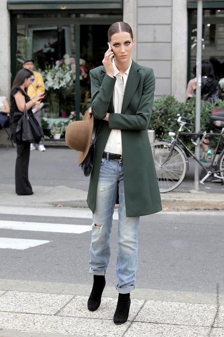 In the Street...Model Off-Duty Piazza Oberdan, Milan