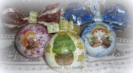 PALLINE DI NATALE FATTE DA LEONARDO