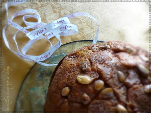 Coupelle ai semi di papavero con Mousse di Salmone e il Silenzio del Capodanno. Panettone Scarello Albicocche Picolit nastro nuovo corn-001