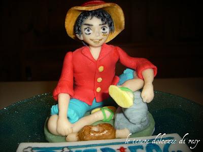 Monkey D. Rufy - One Piece cake topper per Davide