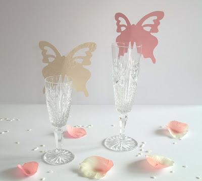 Segnaposto farfalla per bicchiere