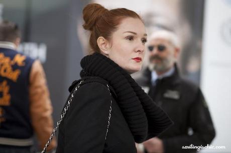 Smilingischic, fashion blog, Faces, Smiles, looks at Pitti 2013, red hair, chignon, streetstyle, Faces, smiles, looks at Pitti 2013 #1