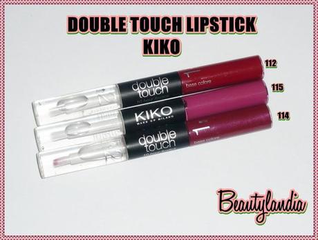 KIKO - Double Touch Lipstick n 112, 114, 115 swatches e review