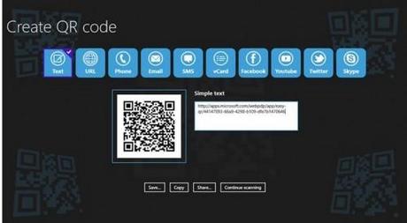 Creare codici QR con QR facile applicazione per Windows 8, utility per Windows 8 qrcode1.JPG