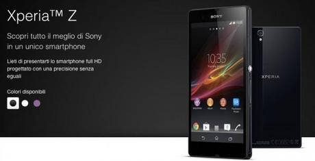 Ecco la scheda tecnica e il prezzo del nuovo Sony Xperia Z