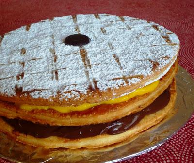 Torta millefoglie crema e cioccolato