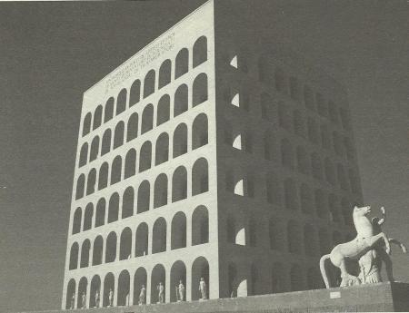 Palazzo della civiltà italiana (Palazzo della civiltà del lavoro), 1938-1942, Roma, G. Guerrini, E.B. La Padula, M. Romano