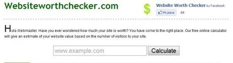 Quanto vale il tuo sito Internet? Scoprilo con Websiteworthchecker