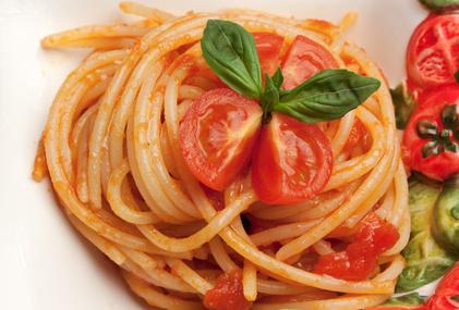 Spaghetti mandorle e pomodorini