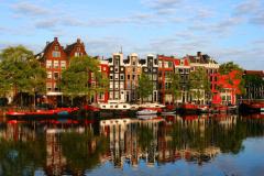 Amsterdam: Houses along the Amstel River