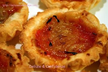 Mini quiche con cenfettura di peperoni rossi, cipolle e ginger