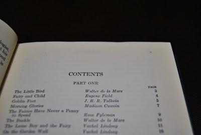 Goblin Feet di Tolkien in The Open Door to poetry, edizione americana 1931