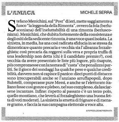 Serra e la campagna da sconfitti del PD Serra e la campagna da sconfitti del PD