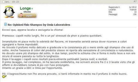 Opinioni Fisio Shampoo by Omia Laboratoires