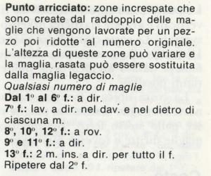 I punti del lavoro a maglia: punto arricciato; punto tela; punto spina di pesce