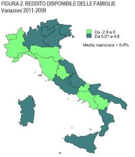 Istat, reddito degli italiani: il più alto a Bolzano, il più basso in Campania