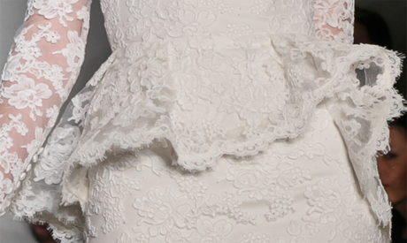 peplum wedding dress