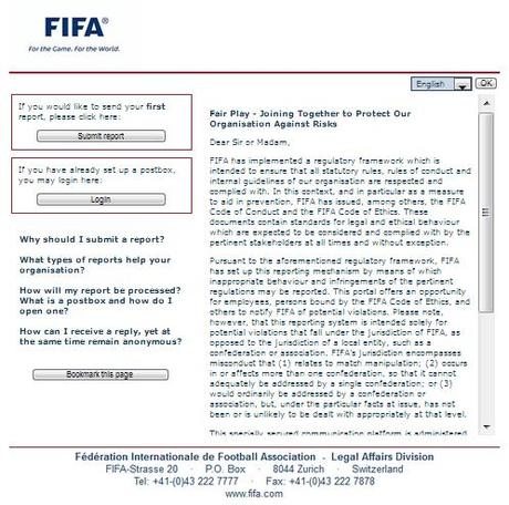 FIFA denuncia match fixing Nuovo sistema di monitoraggio online FIFA contro il calcioscommesse