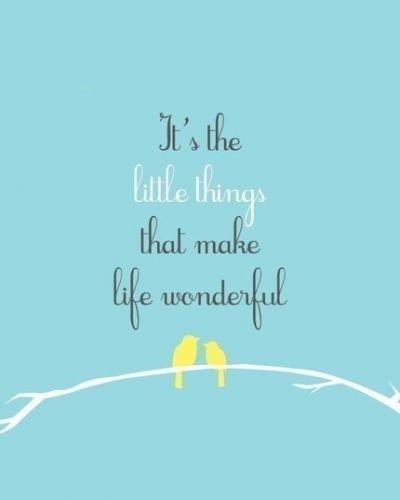 Enjoy the little things...