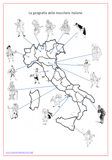 La geografia delle maschere italiane