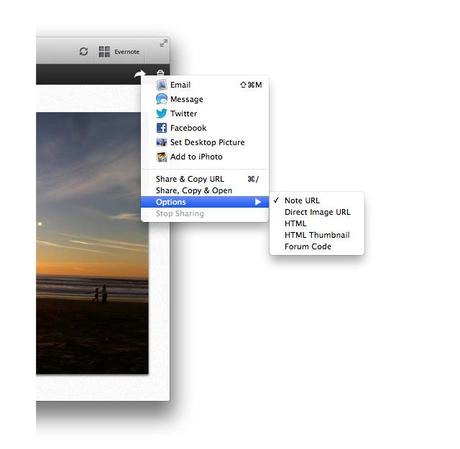 Aggiornato Skitch per Mac Sharing-options