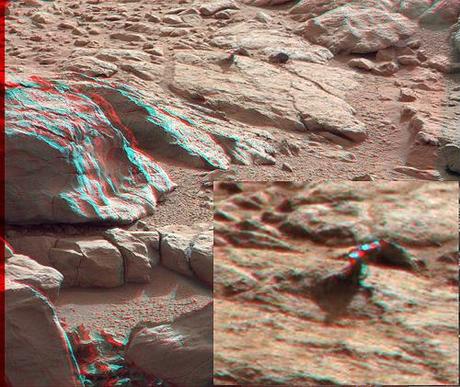 CURIOSITY sol 173 MastCam left and right - Another Martian flower ANAGLYPH