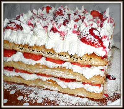 LASAGNA DOLCE con fragole per San Valentino.