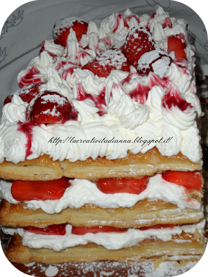 LASAGNA DOLCE con fragole per San Valentino.