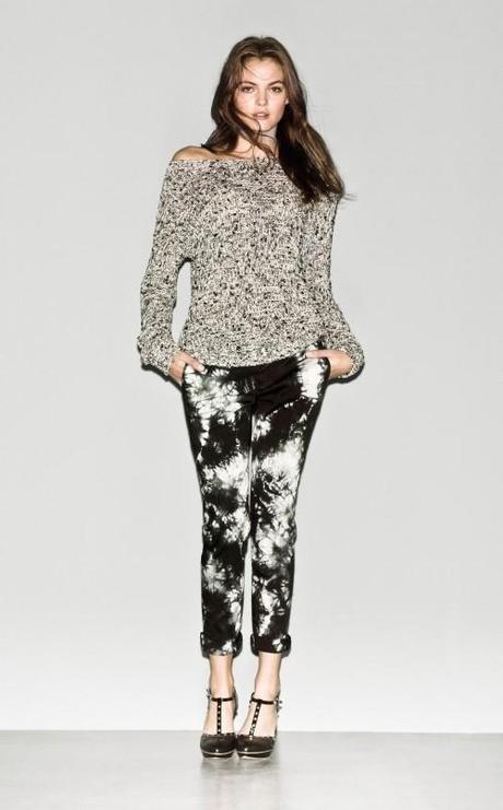 “In this image: Sweater (1010M1477); Trousers (4I7UU5207); Shoes (8H0US3140). Spring/Summer 2013 Sisley Woman Collection.”