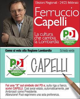 Voto Etico in Regione e Sel in parlamento. Per Milano, consiglio Ferruccio Capelli o Giulio Cavalli