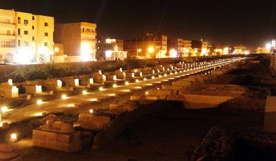Sphinx Avenue lit up by Luxor Times 14