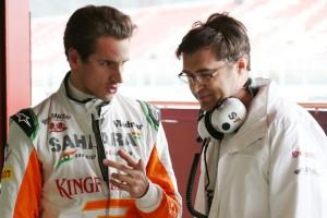 Sutil Adrian test day 3 Barcelona 2013