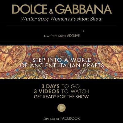 Dolce & Gabbana a/i 2014 Womenswear show: Invitation