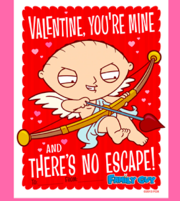 San Valentino: cartolina formato cartoon