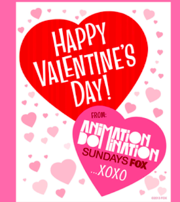 San Valentino: cartolina formato cartoon