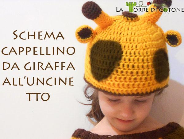 Schema cappellino da giraffa all’uncinetto